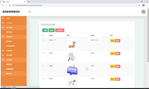 ssm酒店客房管理系统 jsp